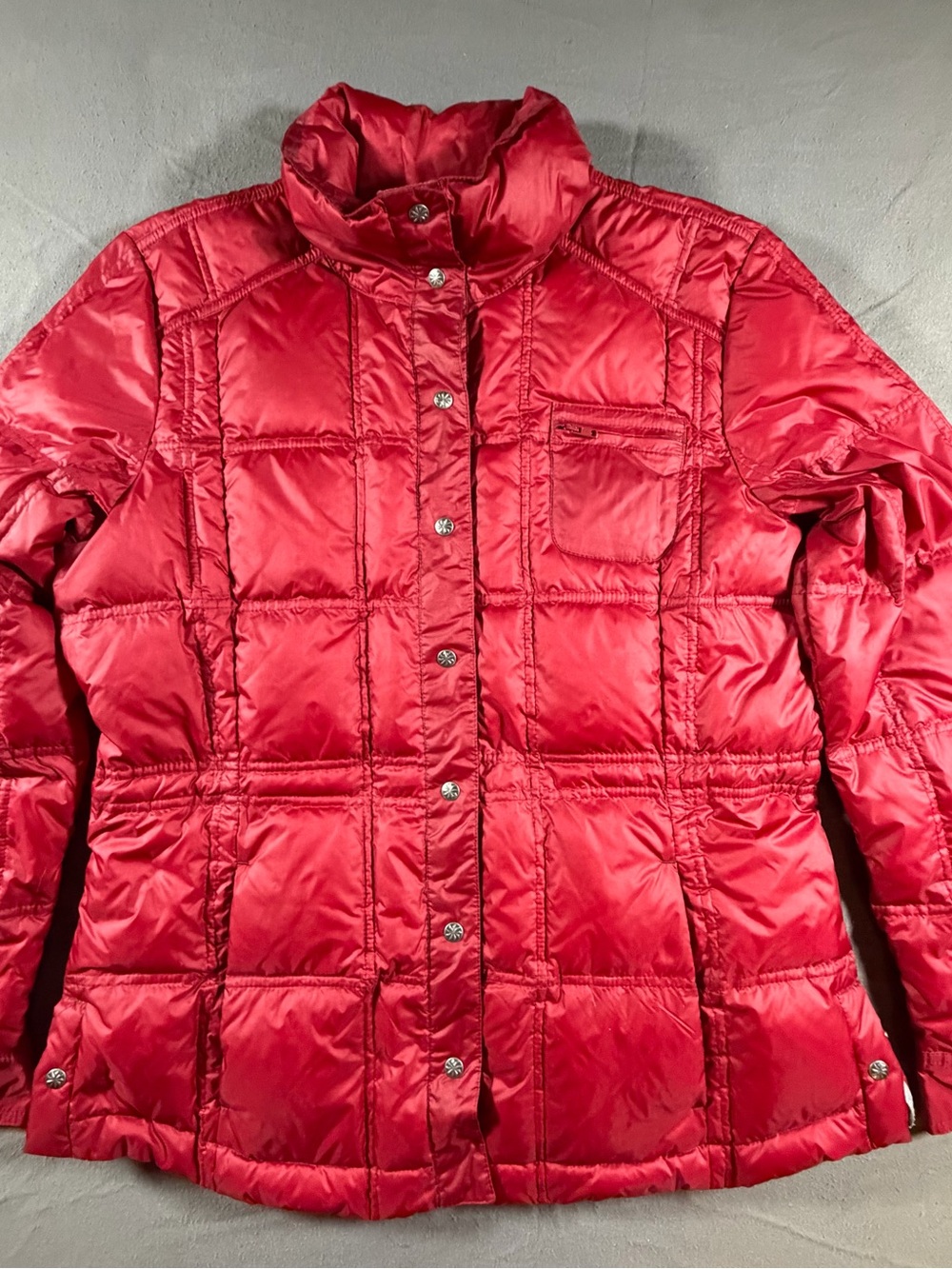 Athleta Women’s XL Red Cranberry Goose Down Puffer Jacket Casual Gorpcore
